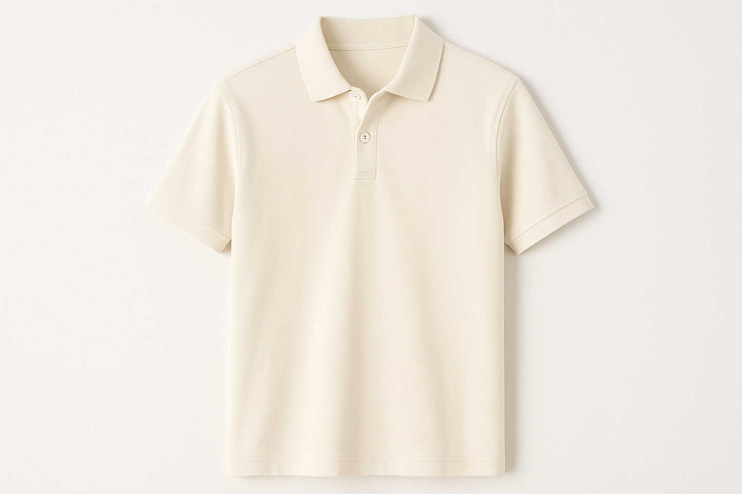 cream polo shirt