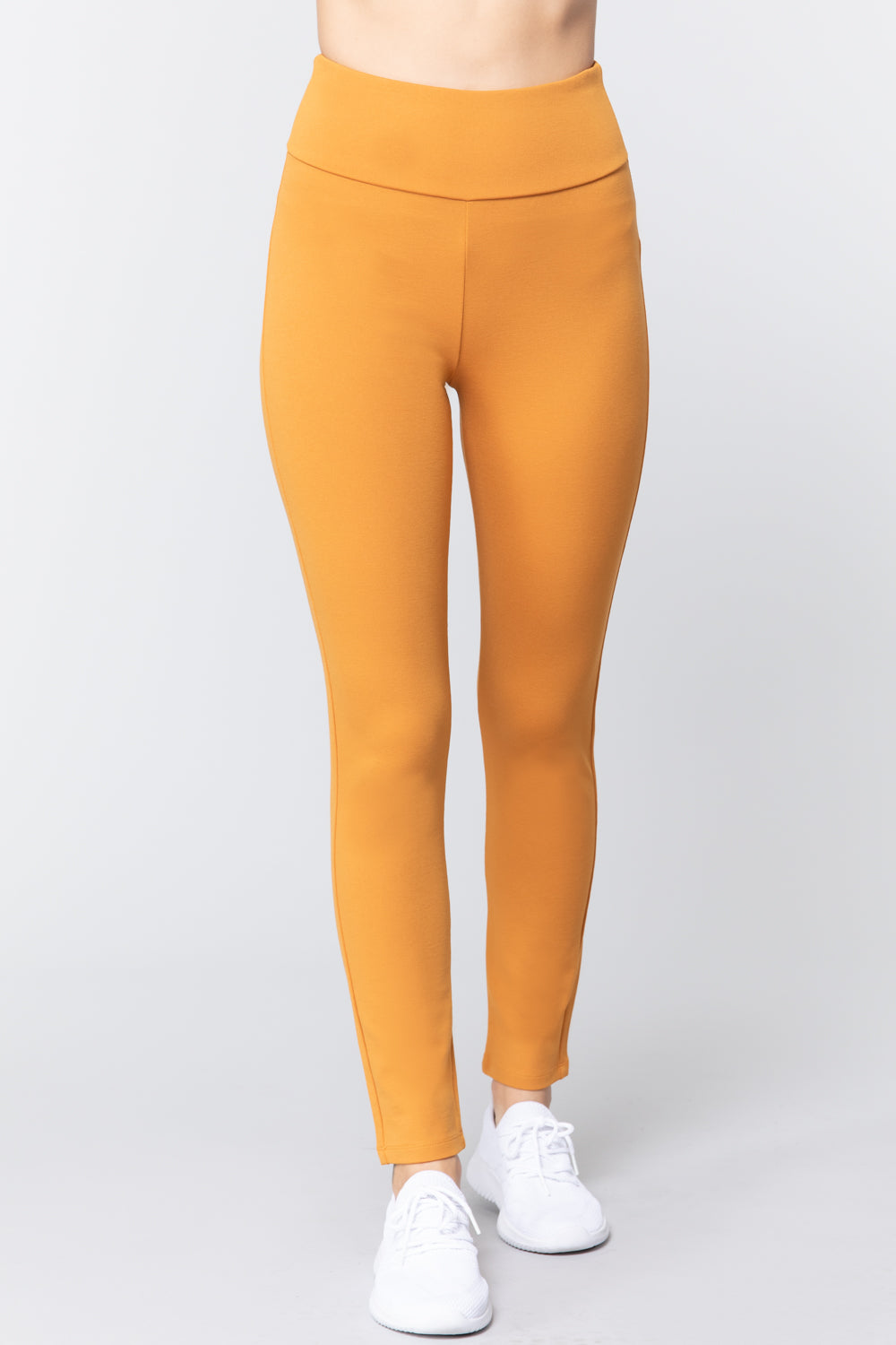 WAIST BAND LONG PONTE PANTS