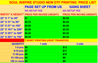 DTF Single Print – Ready to Press Transfers for Shirts, Hoodies, Polos