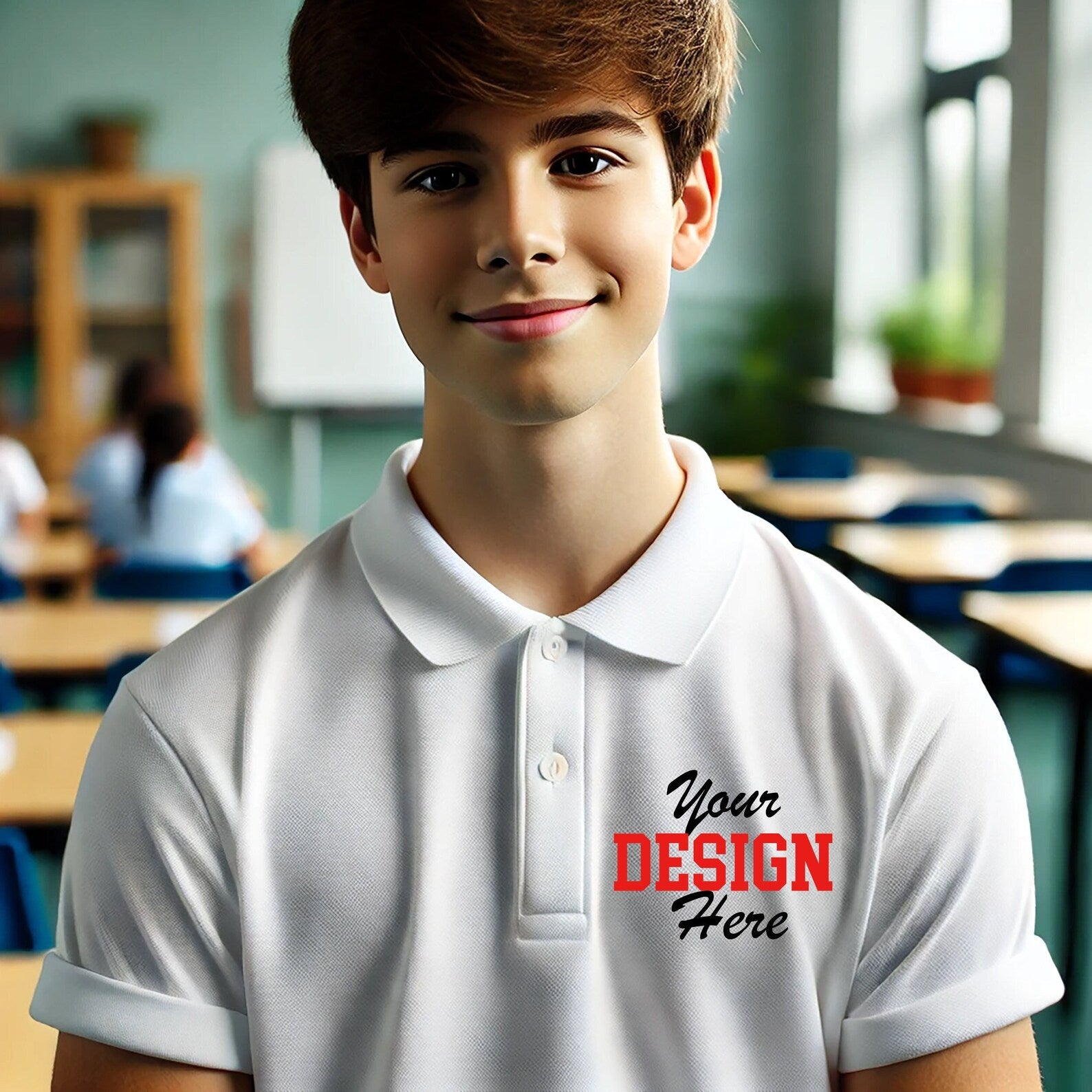 Personalize unisex polo shirts with your logo.
