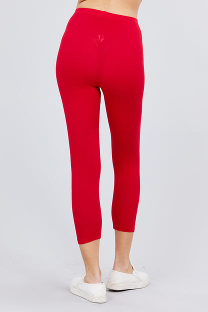 Cotton Spandex Jersey Capri Leggings
