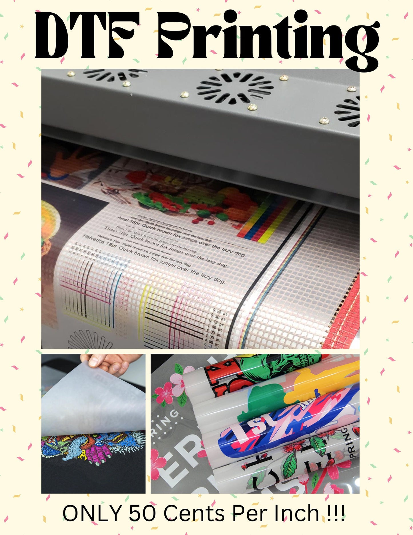 DTF Single Print – Ready to Press Transfers for Shirts, Hoodies, Polos
